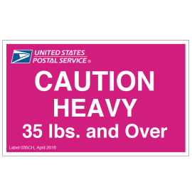Caution Heavy Sticker Labels
